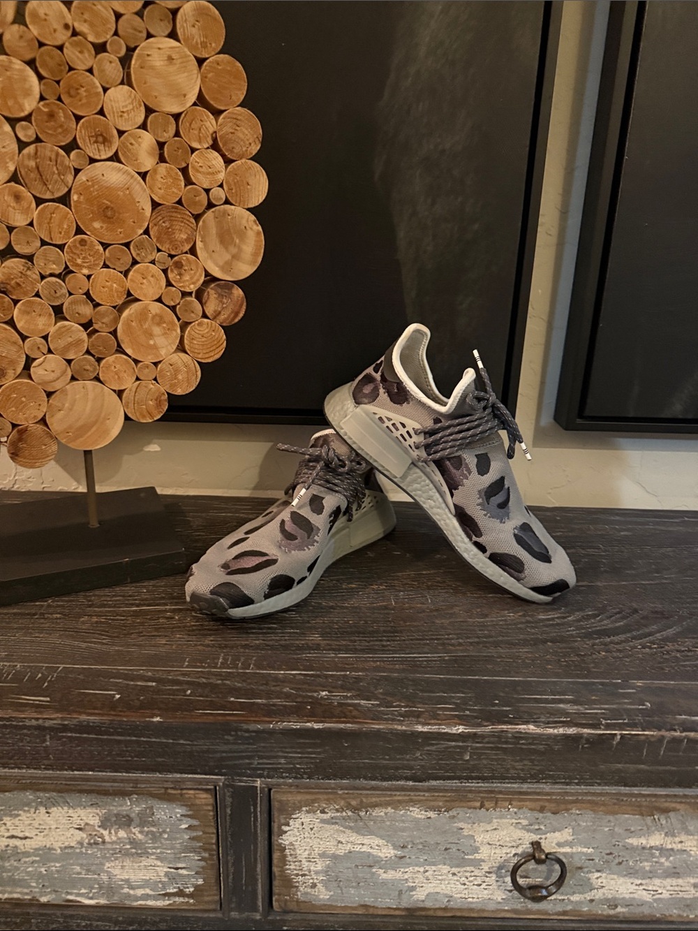 adidas Grey Leopard Print Sneakers
